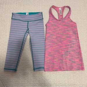 Bundle Ivivva Multicolor Striped Tank Top + Leggings